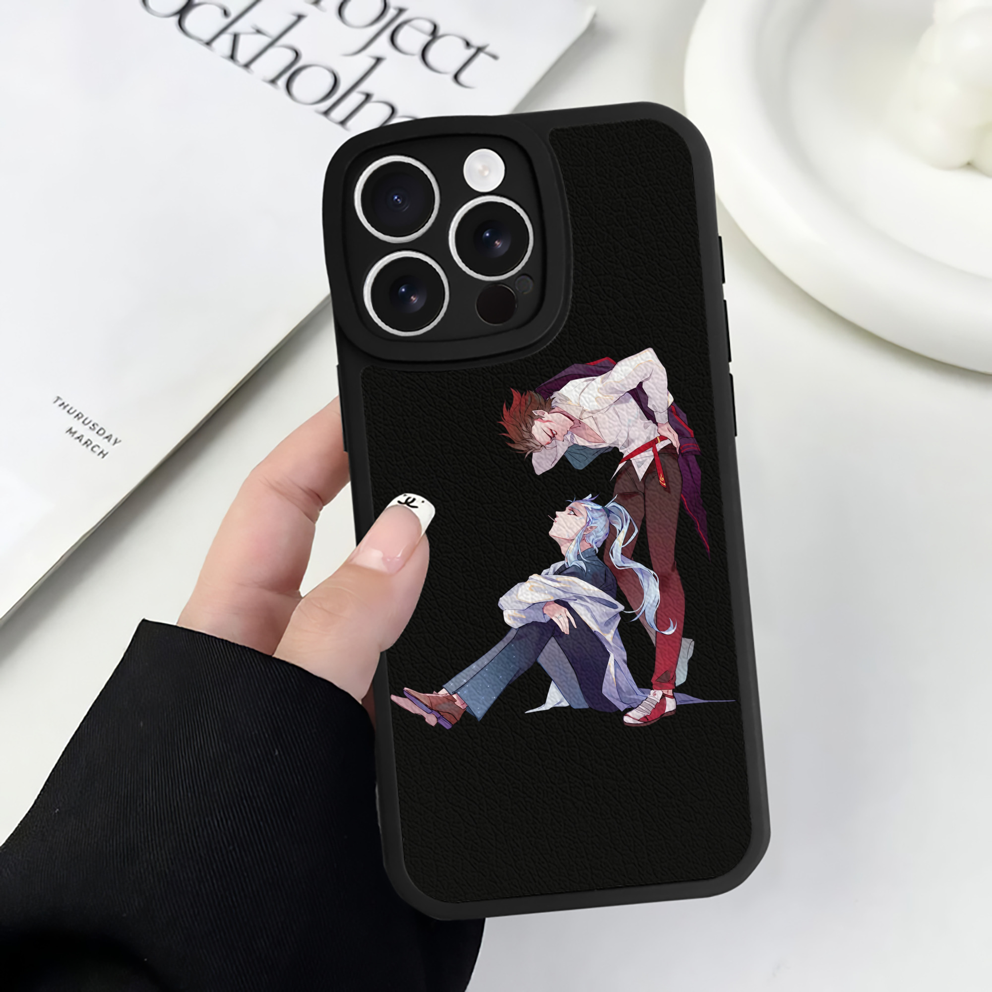 （画像用） Ne Zha 2 ナタ 魔童の大暴れ 【iPhone 16シリーズ対応】シリコンスマホケース（レザー調） 材質：シリコン